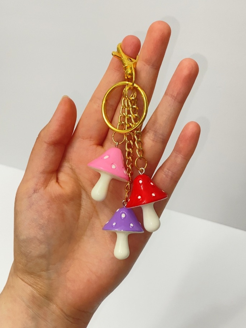 Mushroom Charm Keychain